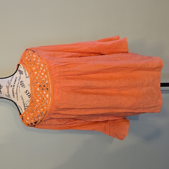 Orange Lace Blouse - Picture 1 of 6